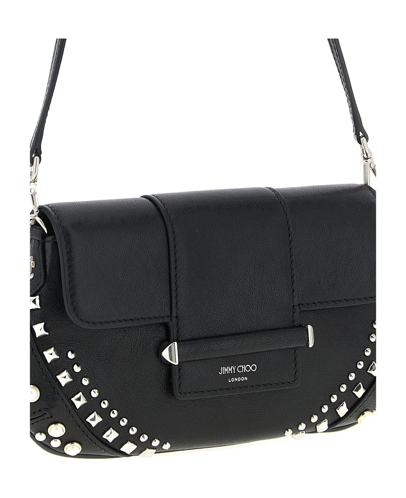 Jimmy Choo 'bar' Wallet On Chain - Black  