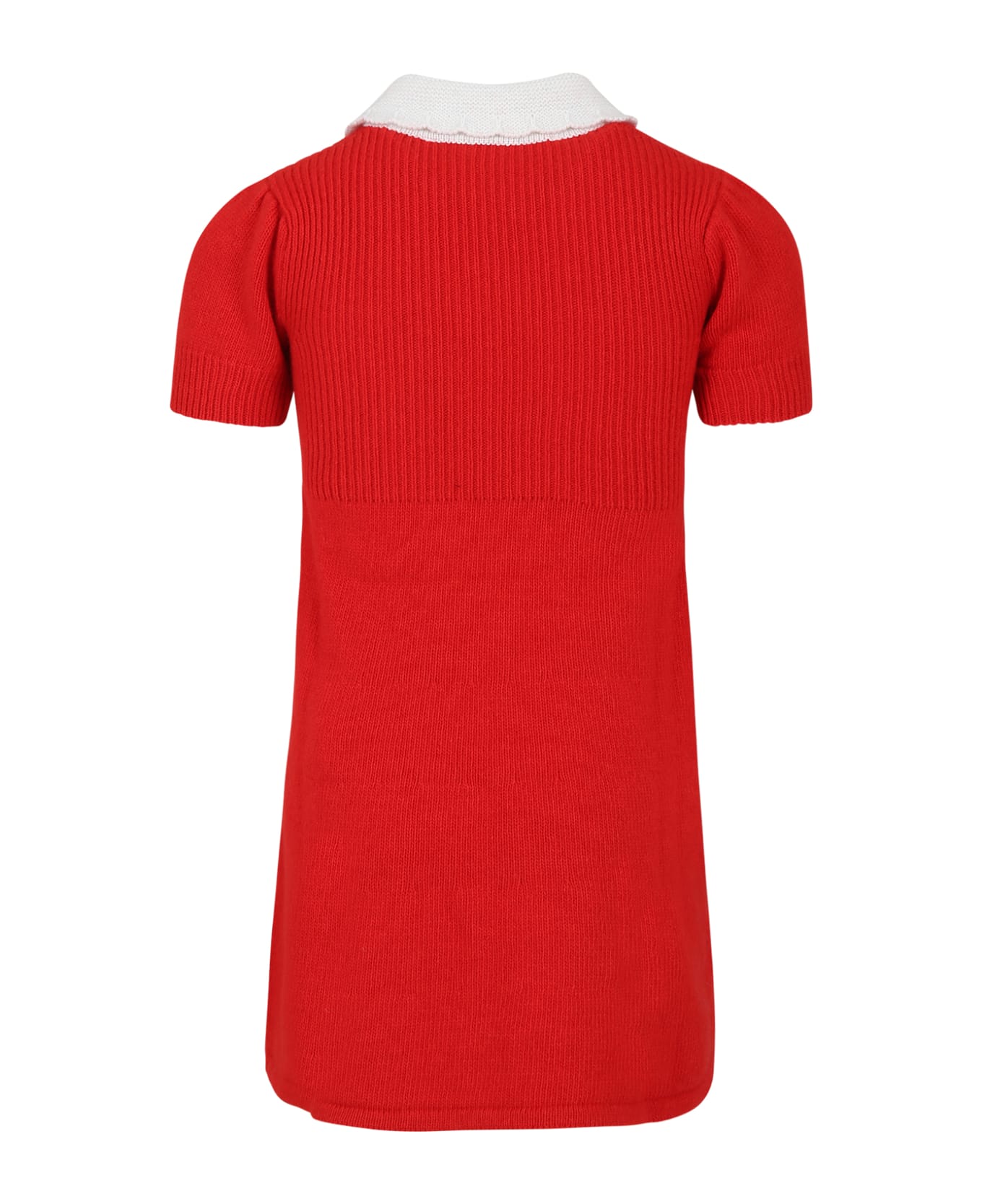 Philosophy di Lorenzo Serafini Kids Red Dress For Girl With Bow - Red