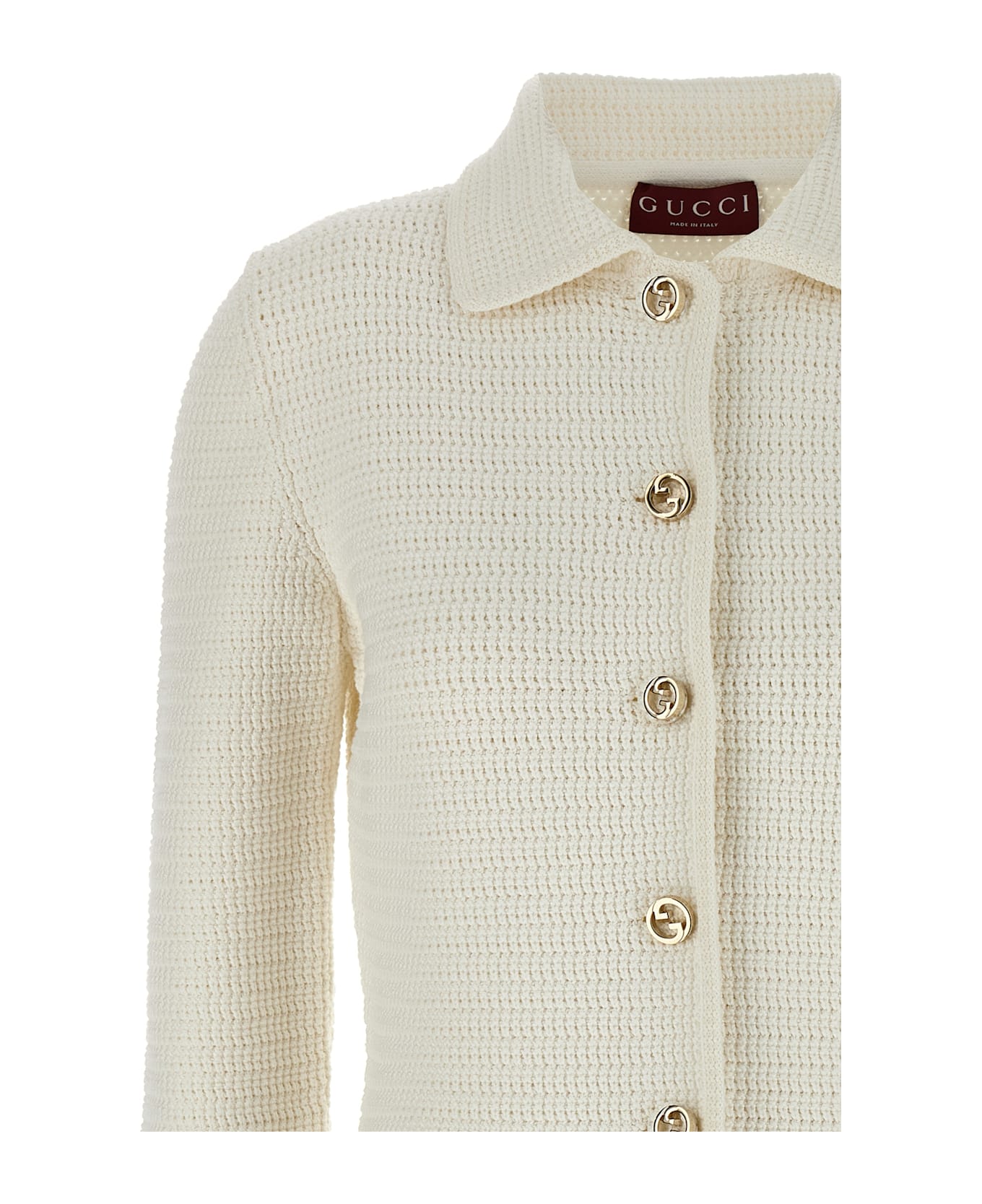 Gucci Cotton Cardigan - WHITE