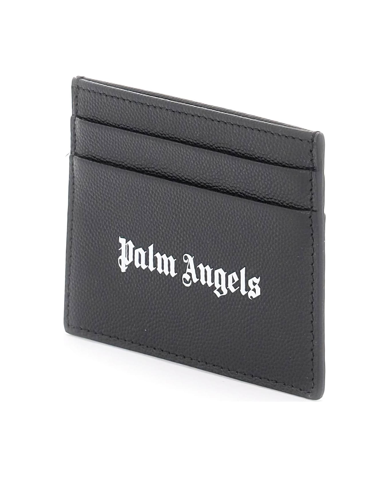 Palm Angels Logo Cardholder - Black White 財布