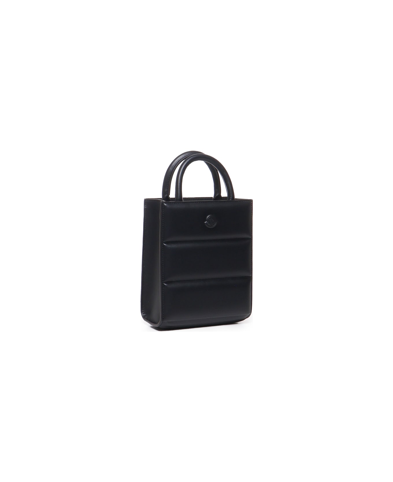 Moncler Leather Doudoune Mini Tote Bag - Black