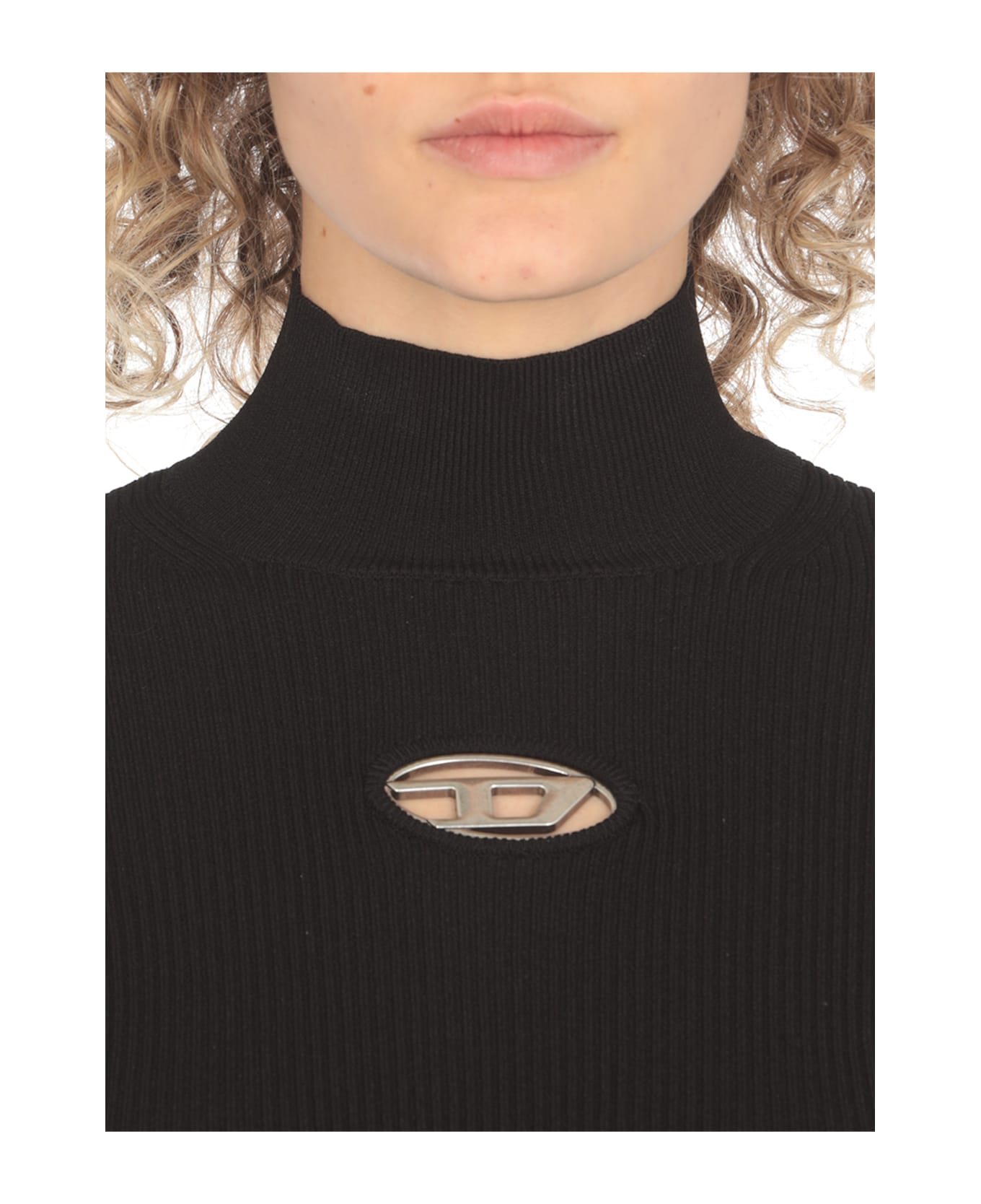 Diesel Black M-valari-tn Turtleneck Sweater - Black