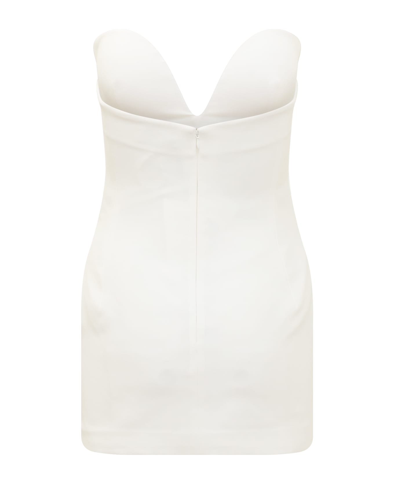 Monot Bustier Mini Dress - WHITE