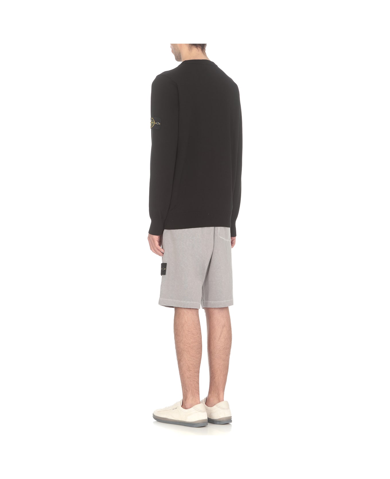 Stone Island Cotton Sweater - Black