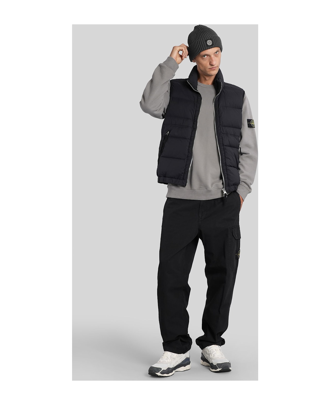 Stone Island Puffer In Black Polyamide - black