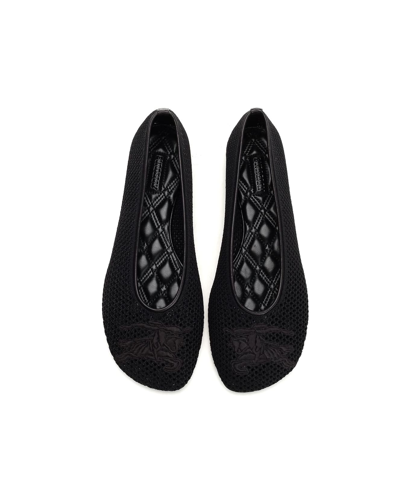 Burberry Flat Ballerina Shoes - Black