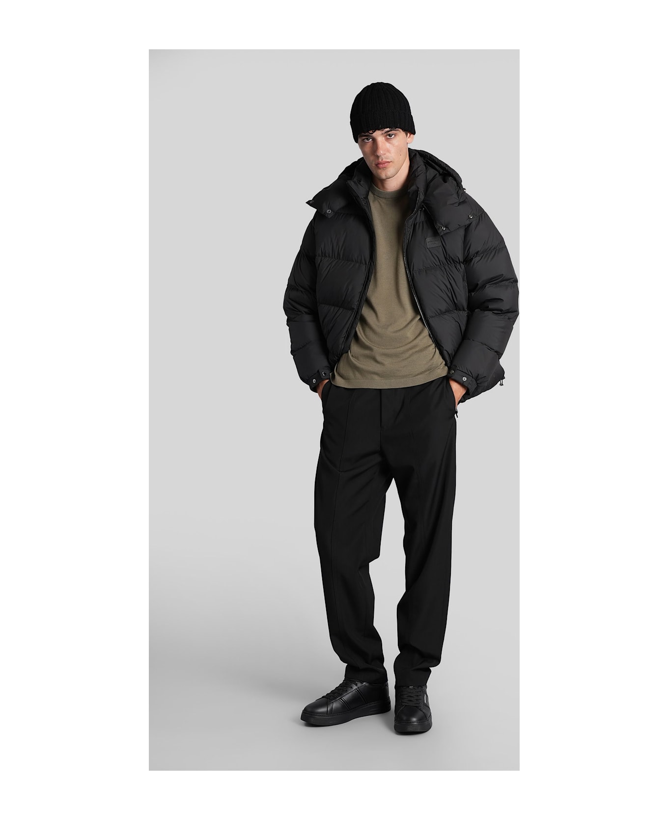 Emporio Armani T-shirt In Green Wool - green