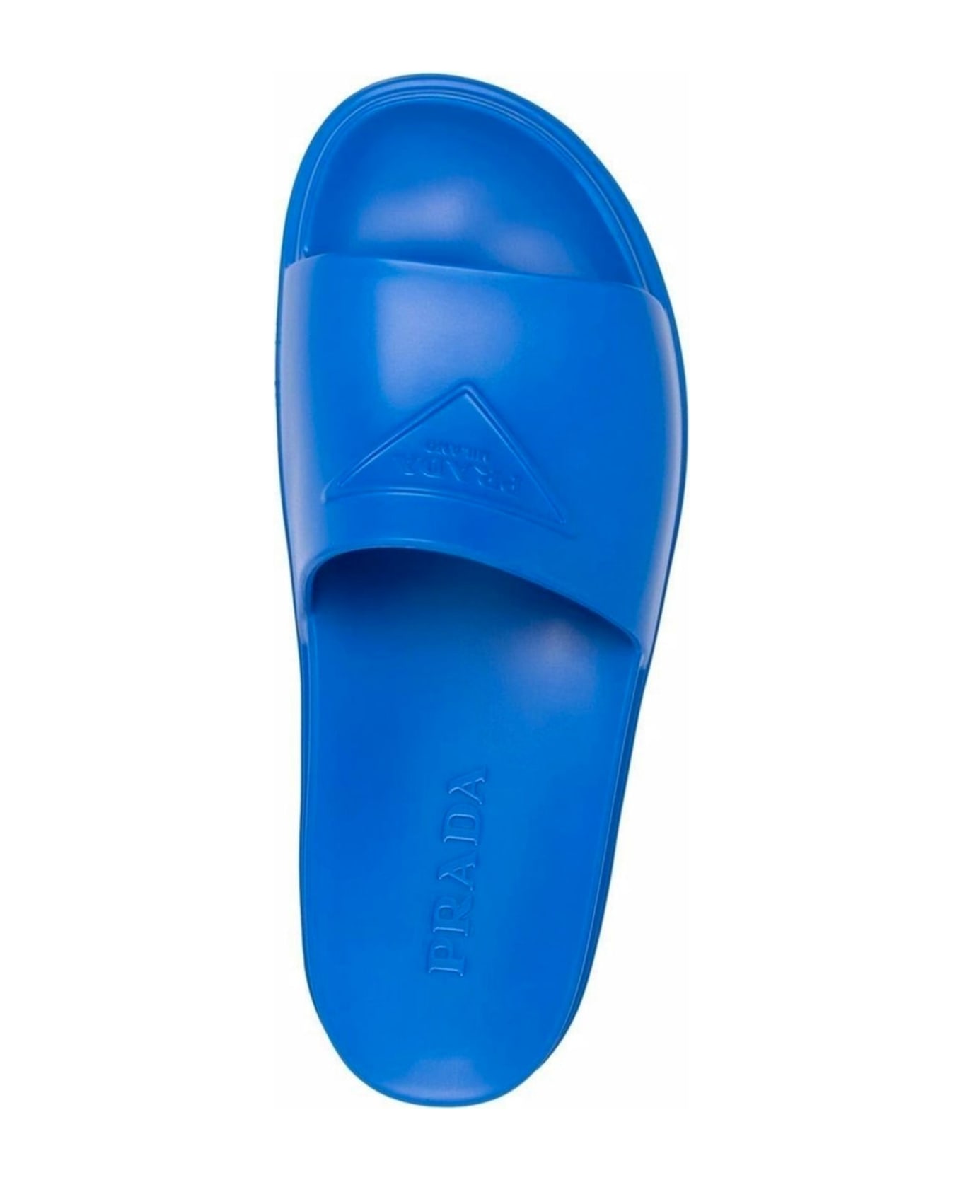 Prada Open Toe Slides - Blue