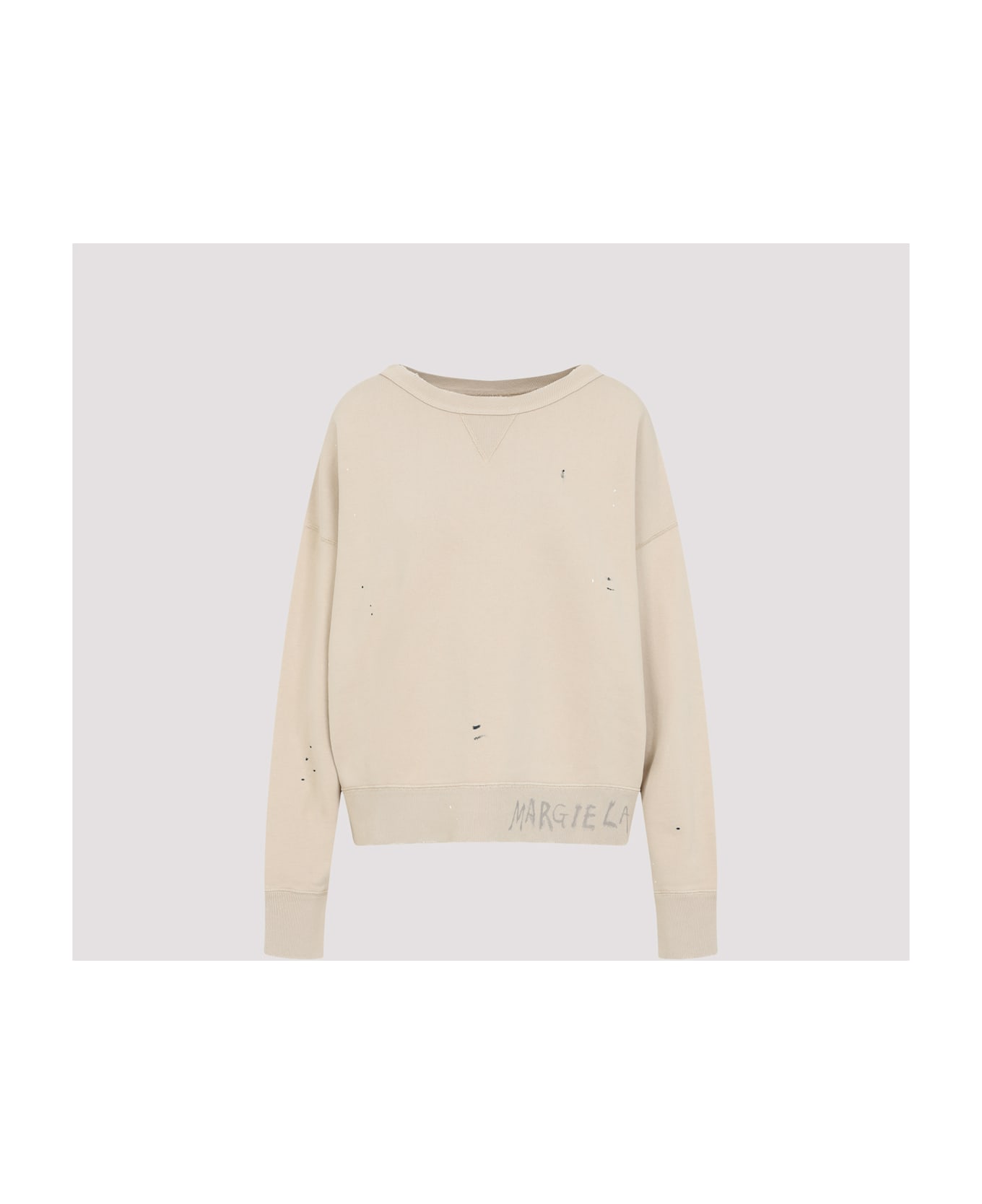 Maison Margiela Cotton Sweatshirt - Beige