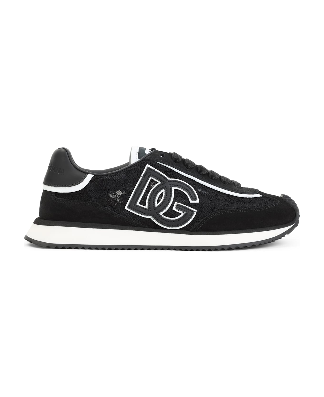 Dolce & Gabbana Leather Sneakers - Nero Bianco
