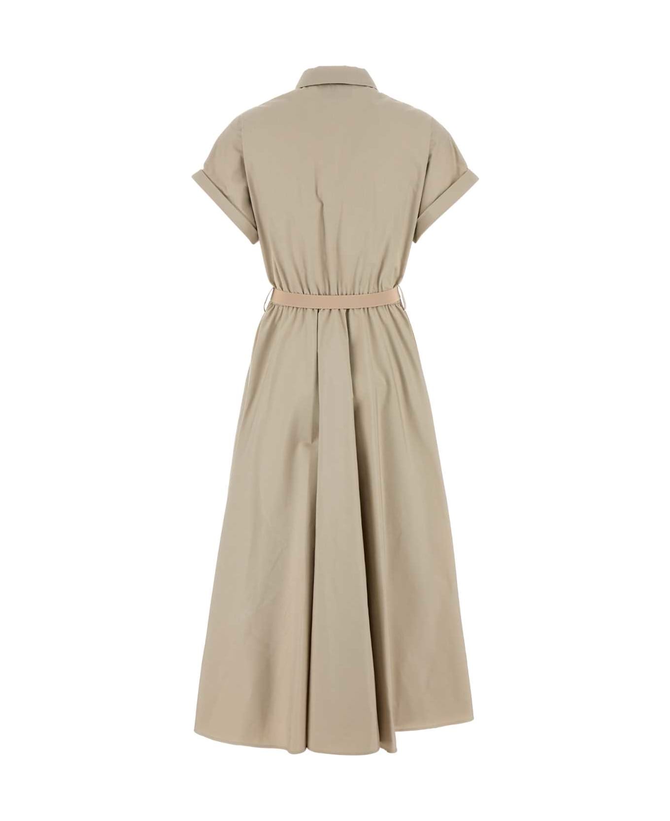 Miu Miu Cappuccino Cotto Blend Shirt Dress - CALCE
