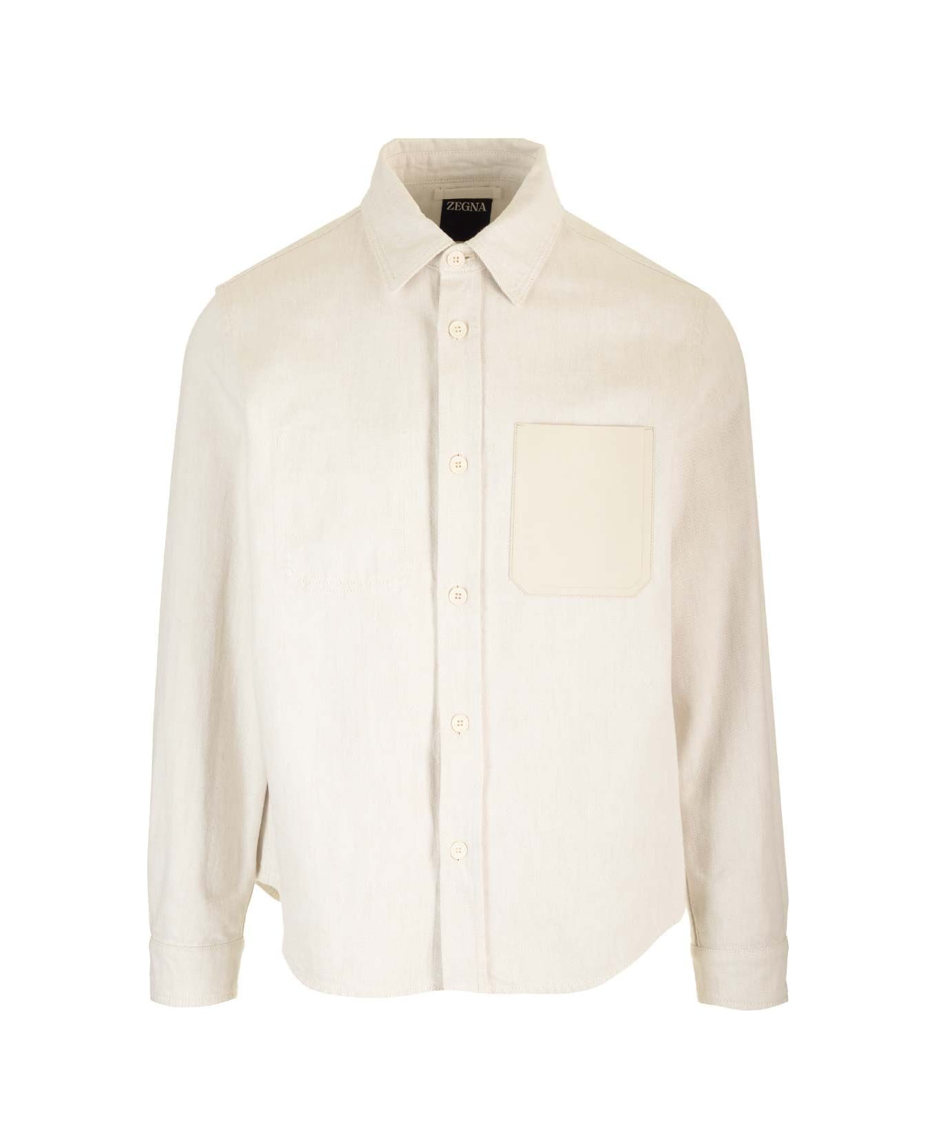 Zegna Cotton Overshirt - White