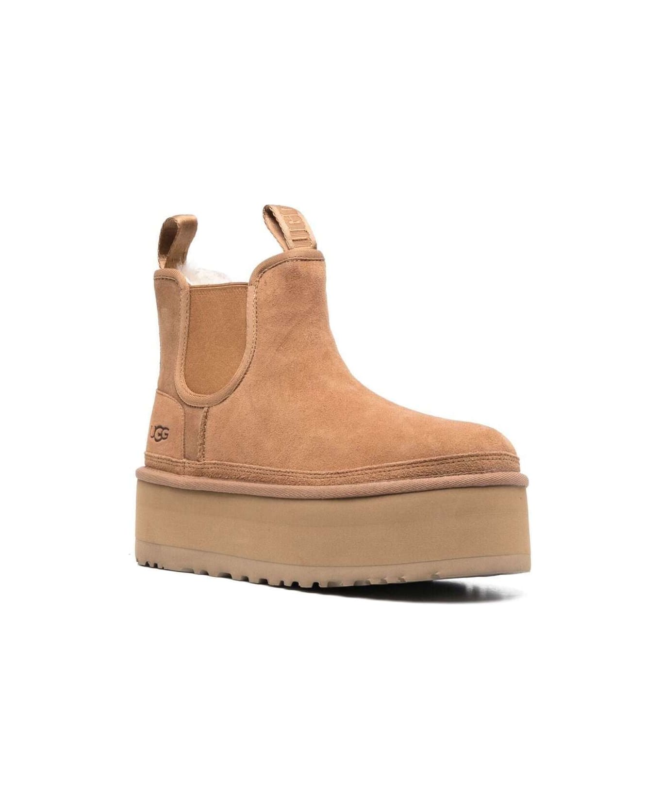 UGG 
neumel
 Brown Ankle Boots With Platform In Suede Leather - Brown