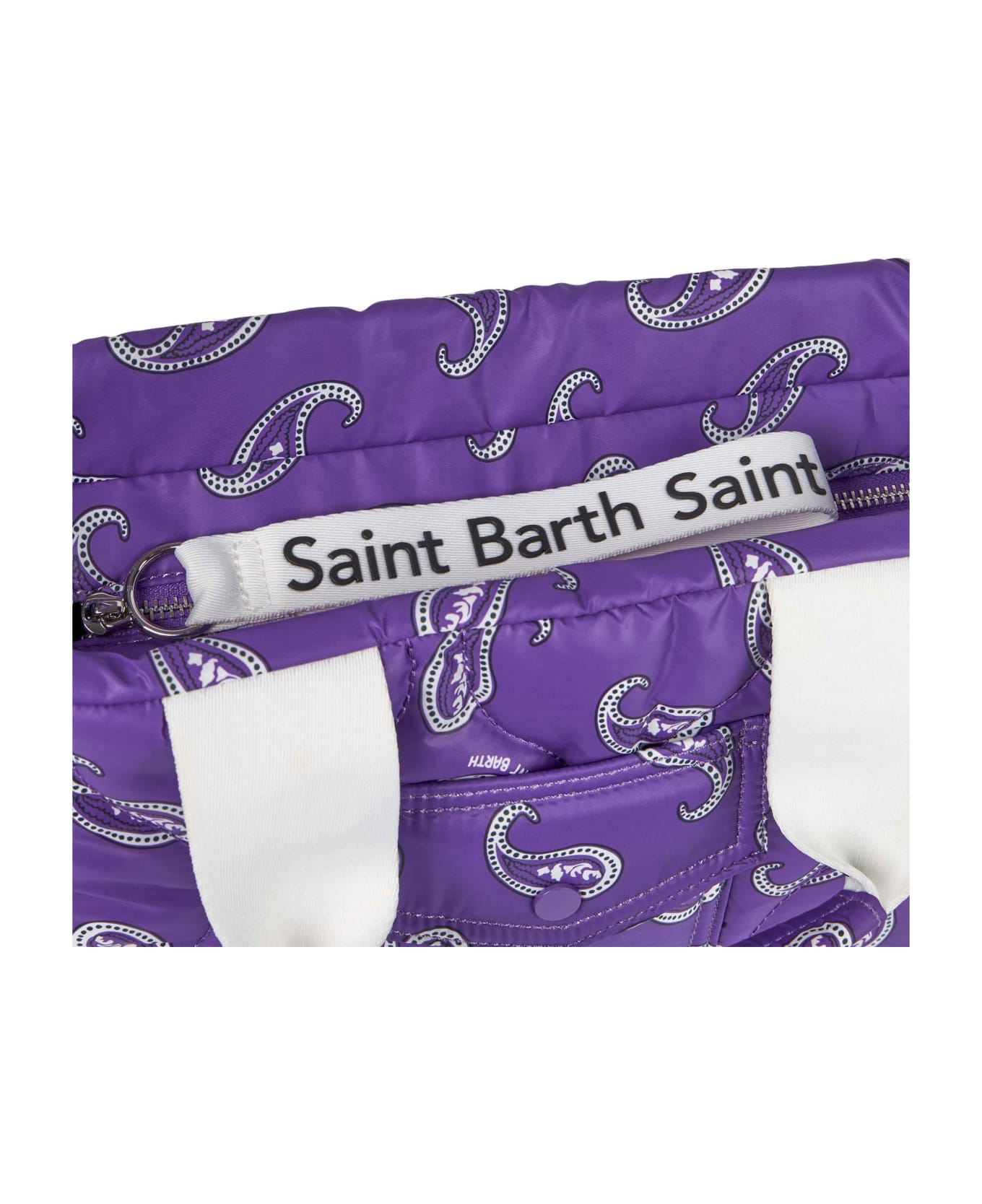 MC2 Saint Barth Puffer Handbag With Paisley Print - PINK