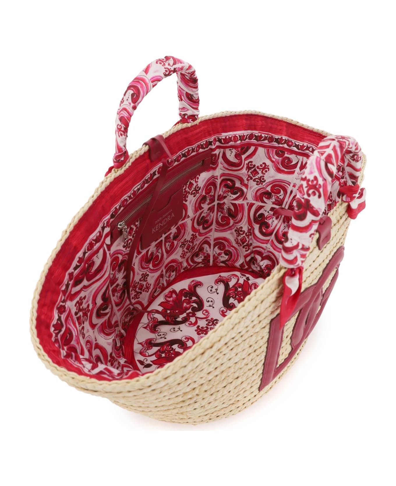 Dolce & Gabbana 'kendra' Midi Shopping Bag - AZULEJOS FDO FUCSIA (Beige) トートバッグ