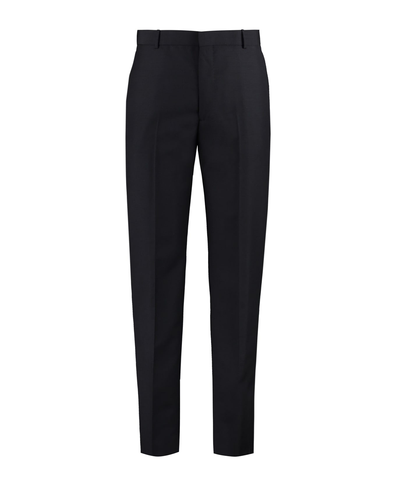 Alexander McQueen Wool Blend Tailored Trousers - black
