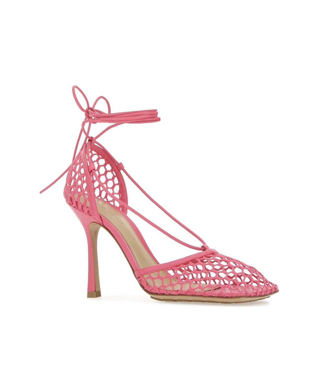 Bottega Veneta Stretch Lace-up Sandals - Pink