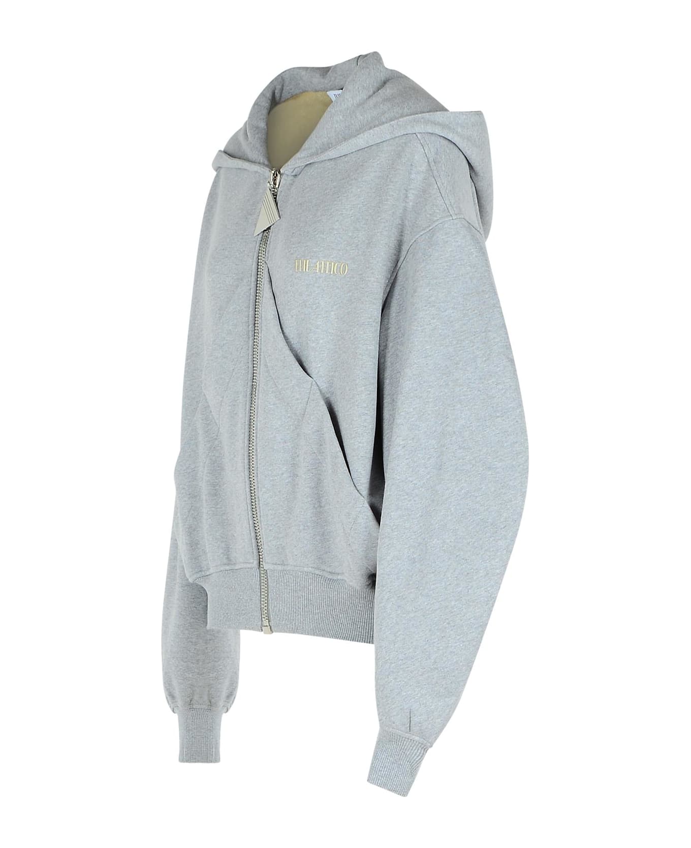 The Attico Gray Cotton Sweatshirt - Grey