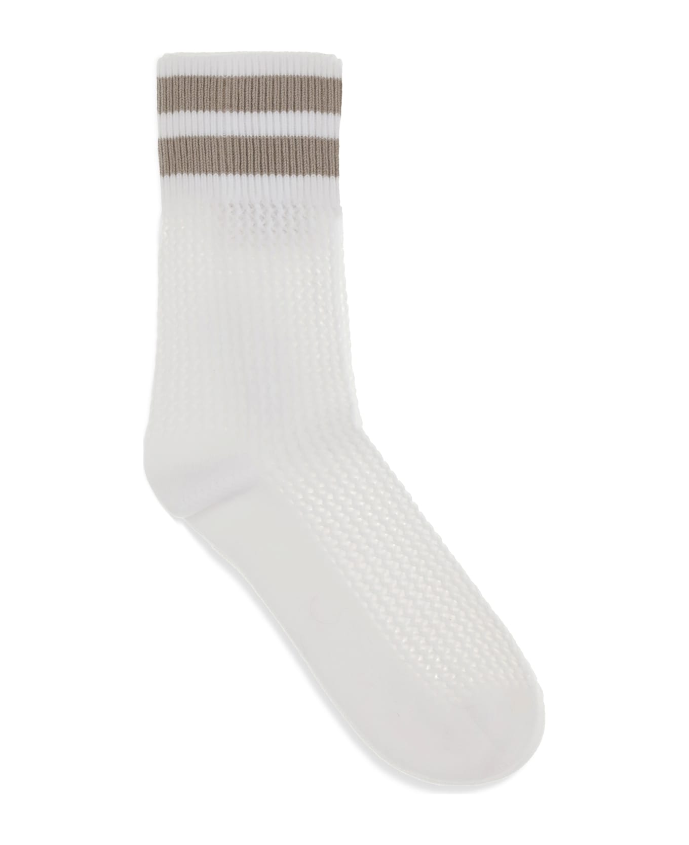 Brunello Cucinelli Waffle Stitch Cotton Knit Socks