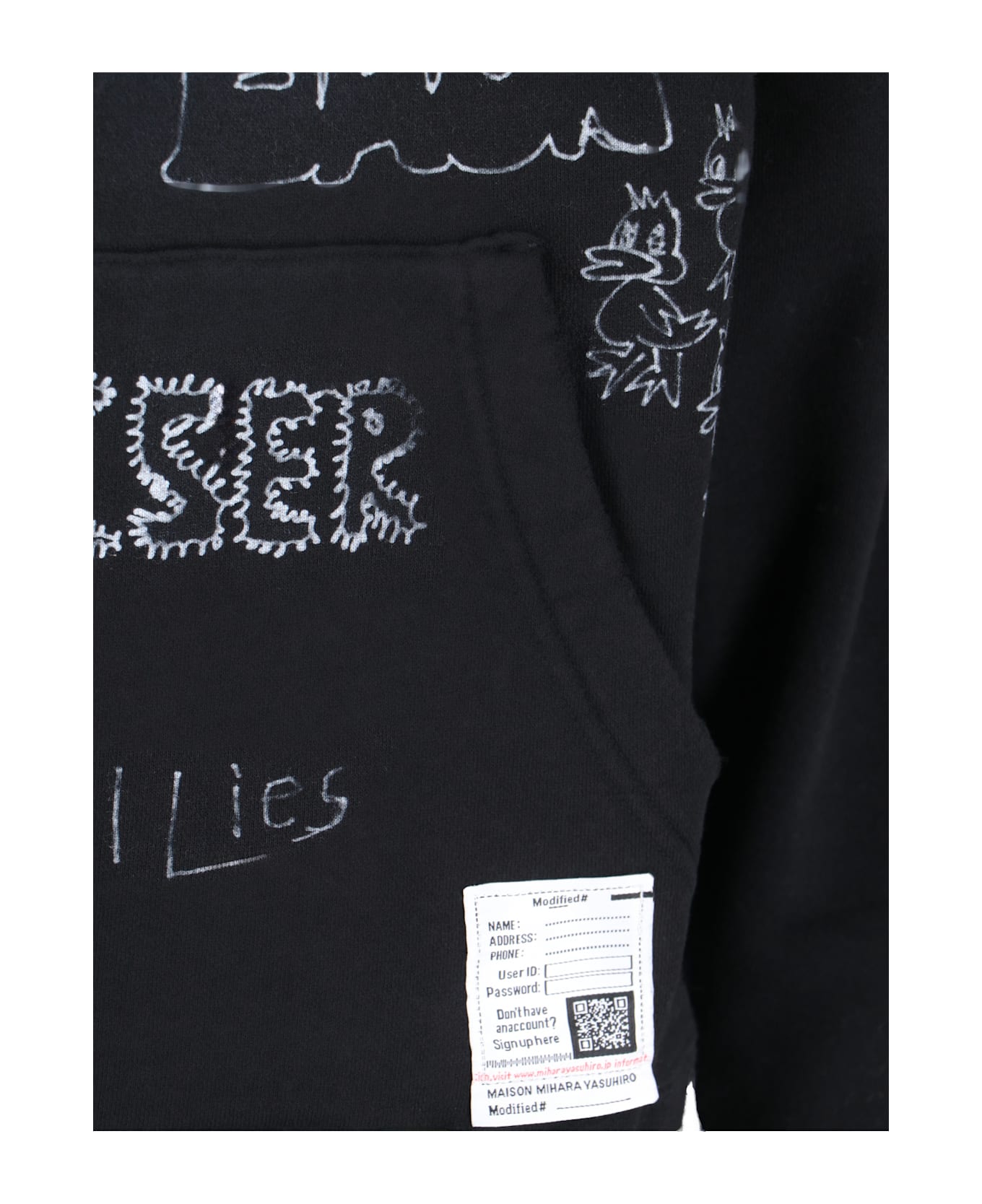 Mihara Yasuhiro Logo Hoodie - Black  