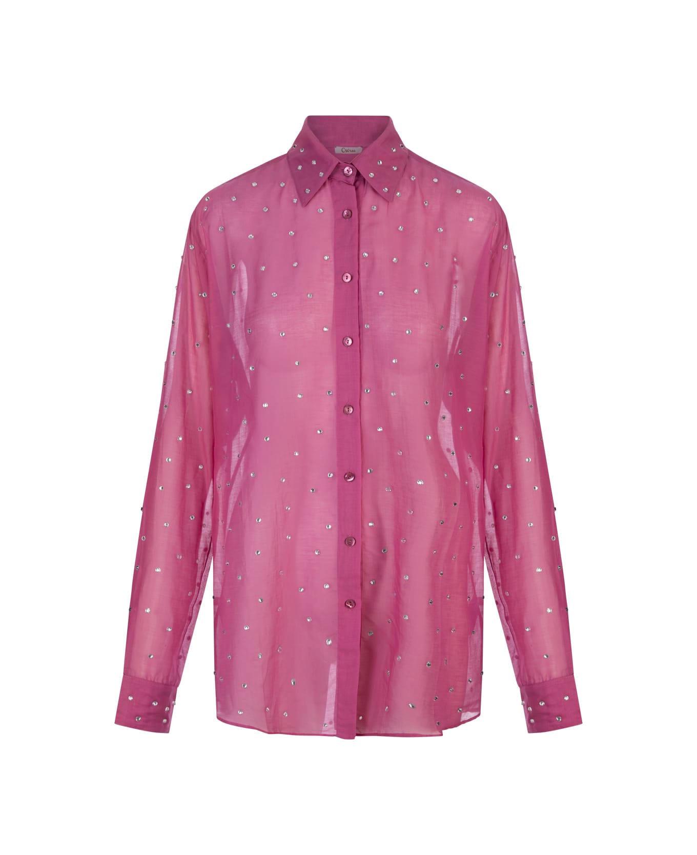 Oseree Flamingo Gem Long Shirt - Pink