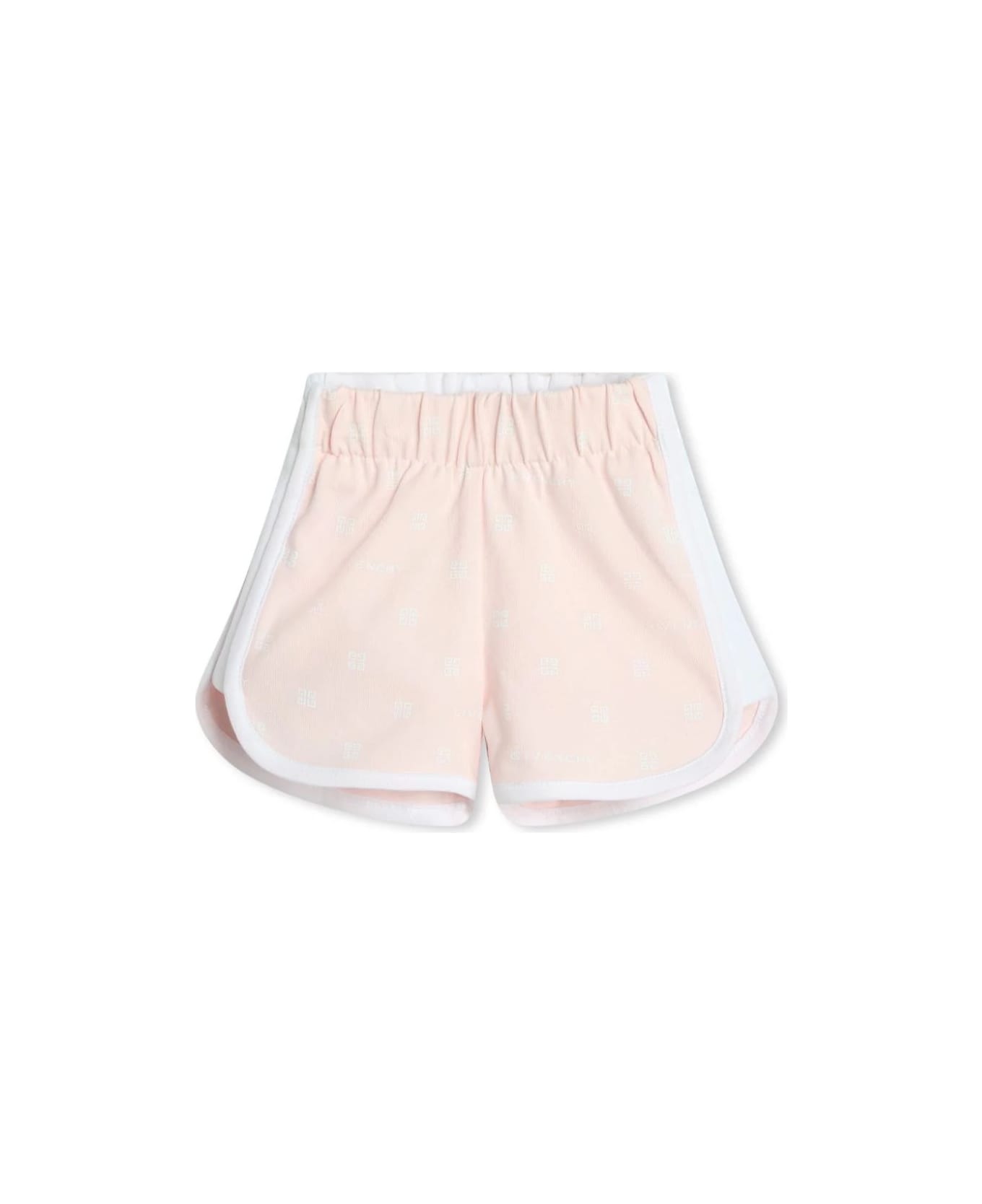 Givenchy White And Pink Set With T-shirt, Shorts And Bandana - Pink