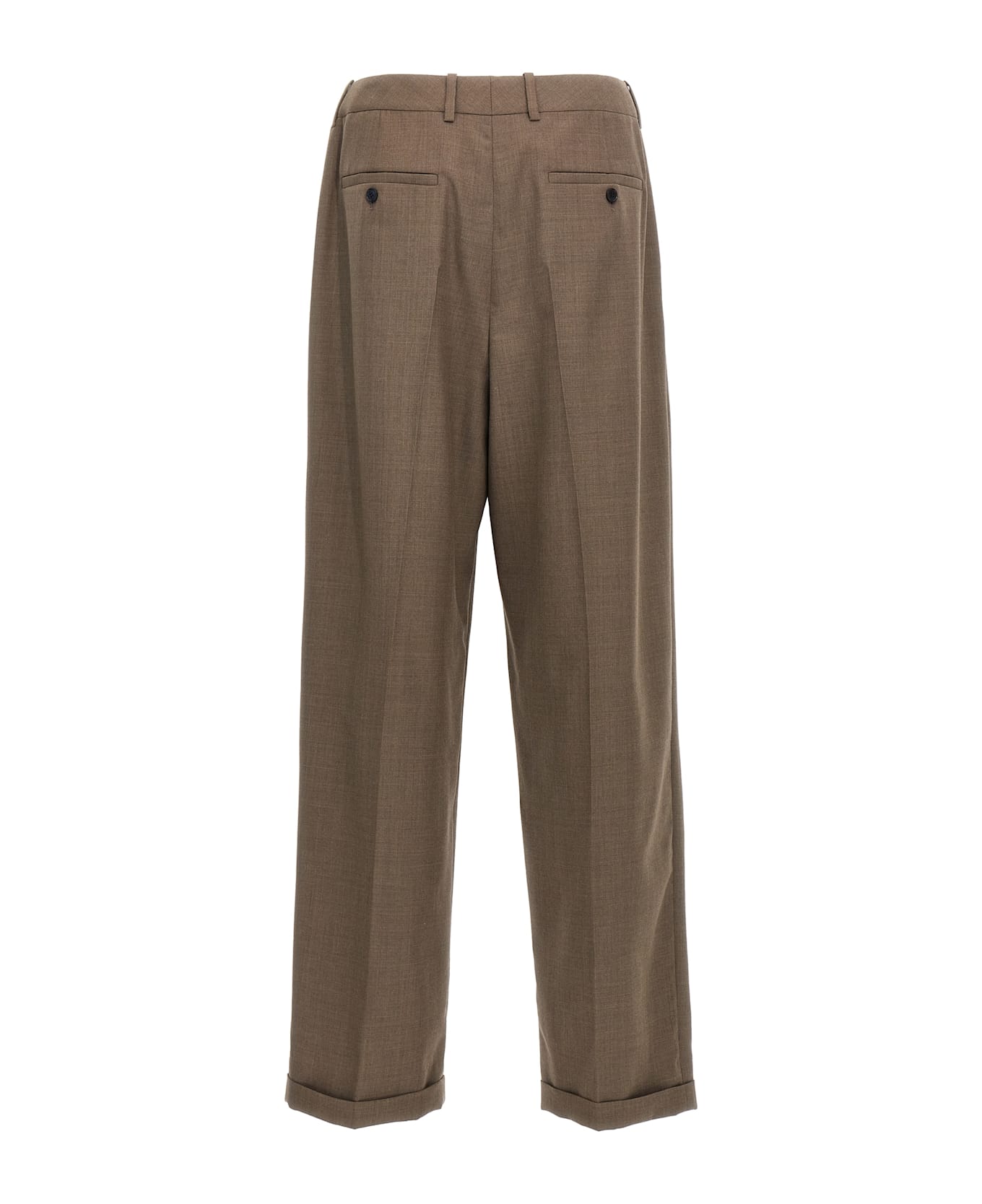 Saint Laurent Wool Tailored Trousers - Gray