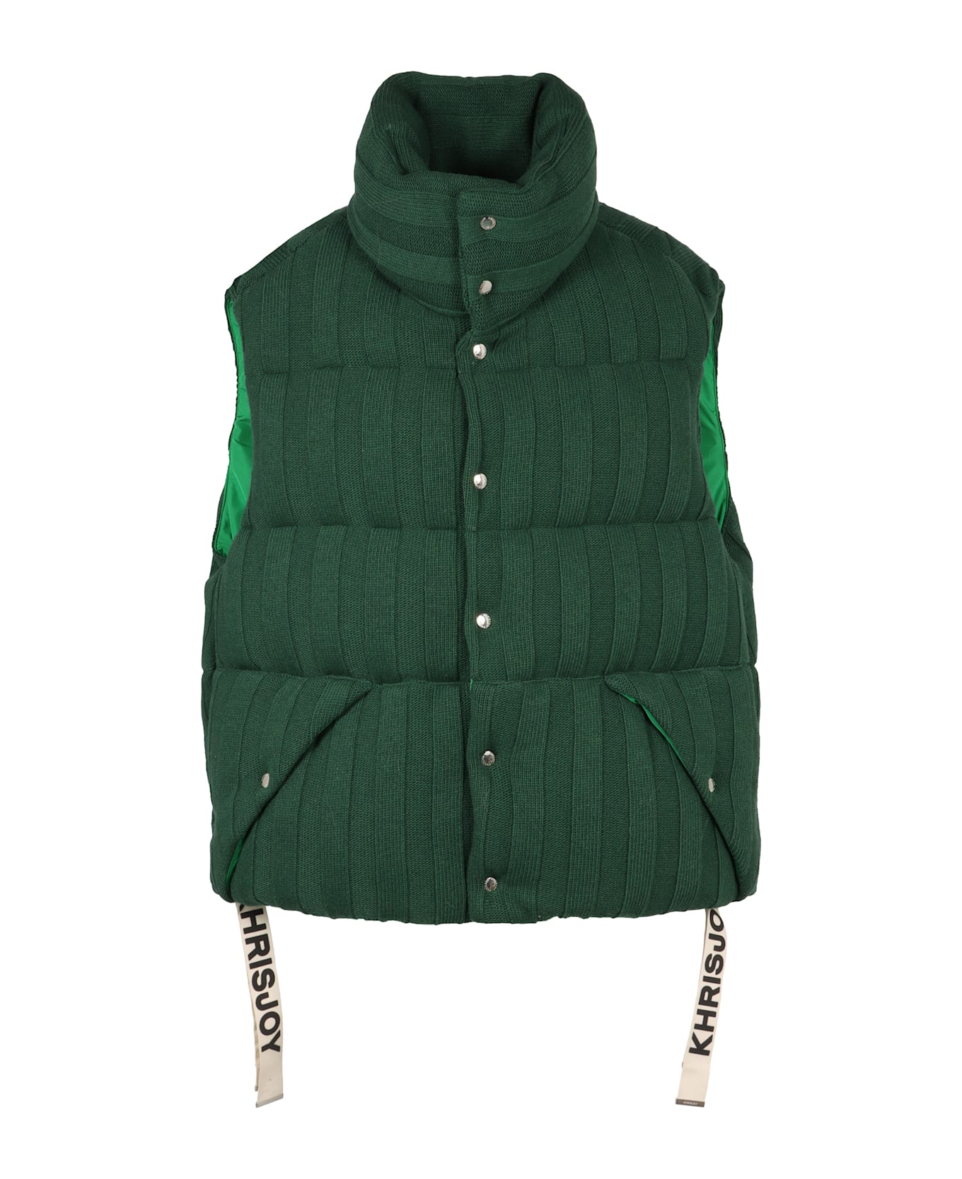 Khrisjoy Puff Knitted Padded Bodywarmer - green