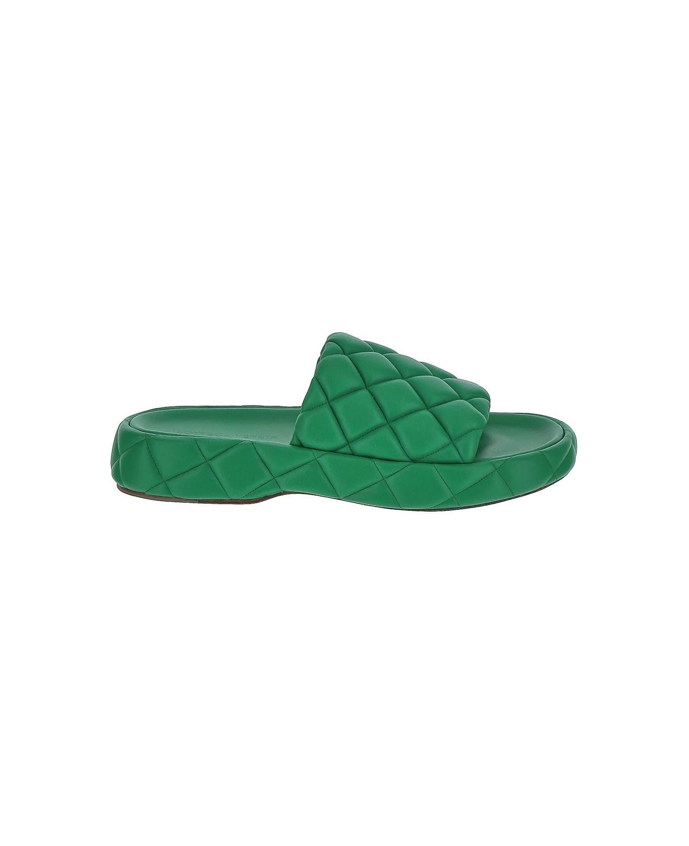 Bottega Veneta Parakeet Slides - Green