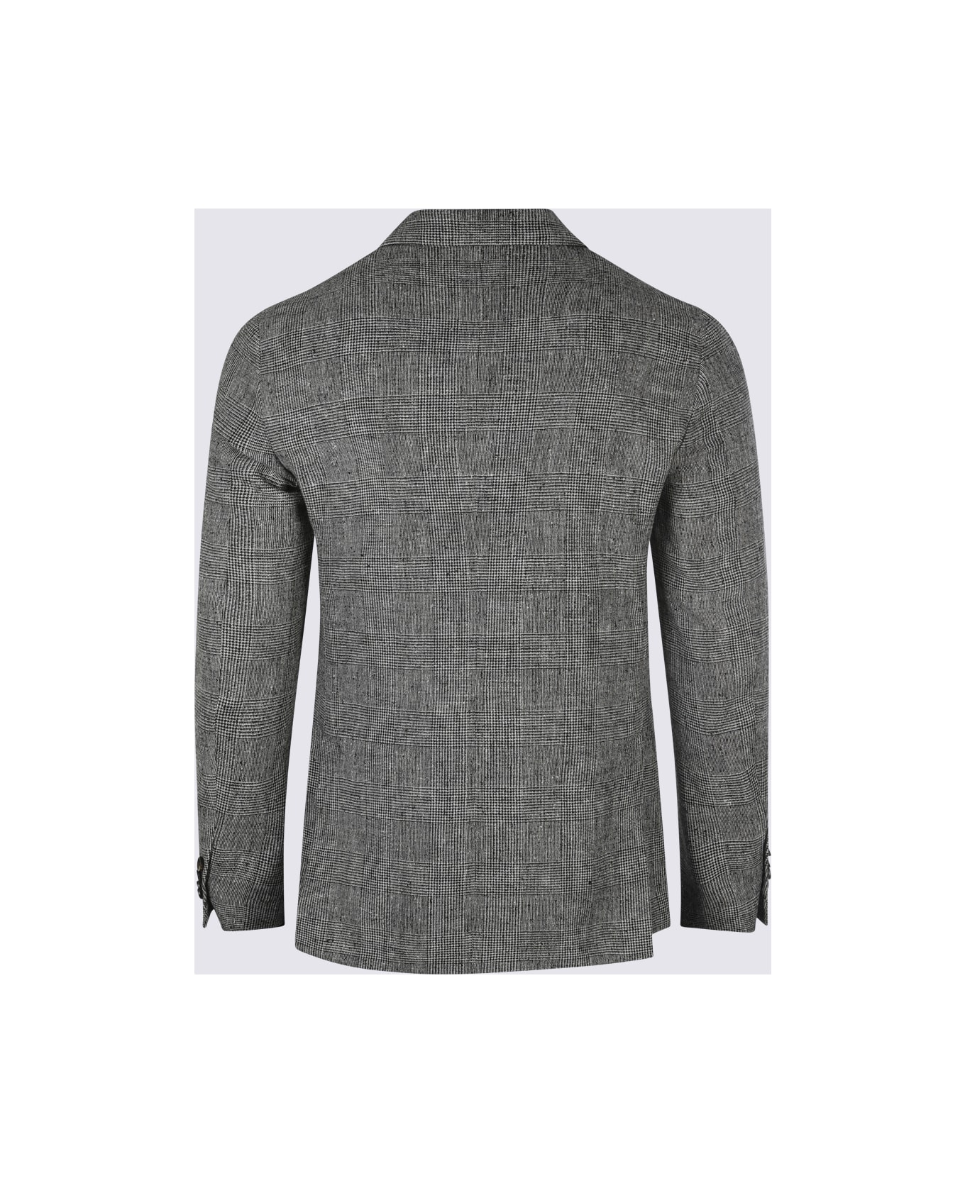 Lardini Grey Linen Blazer - Black