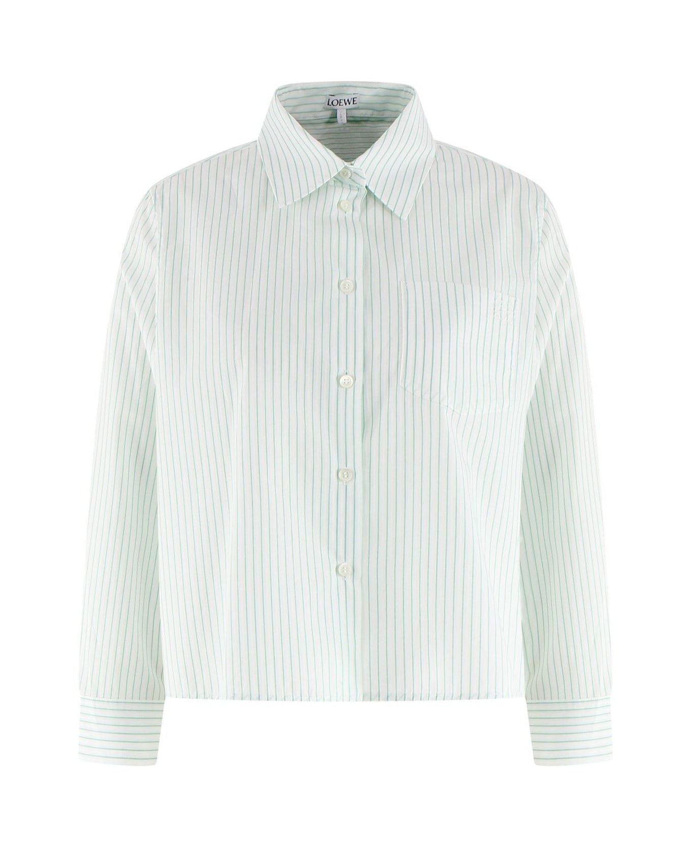 Loewe Trapeze Striped Button-up Shirt - Green