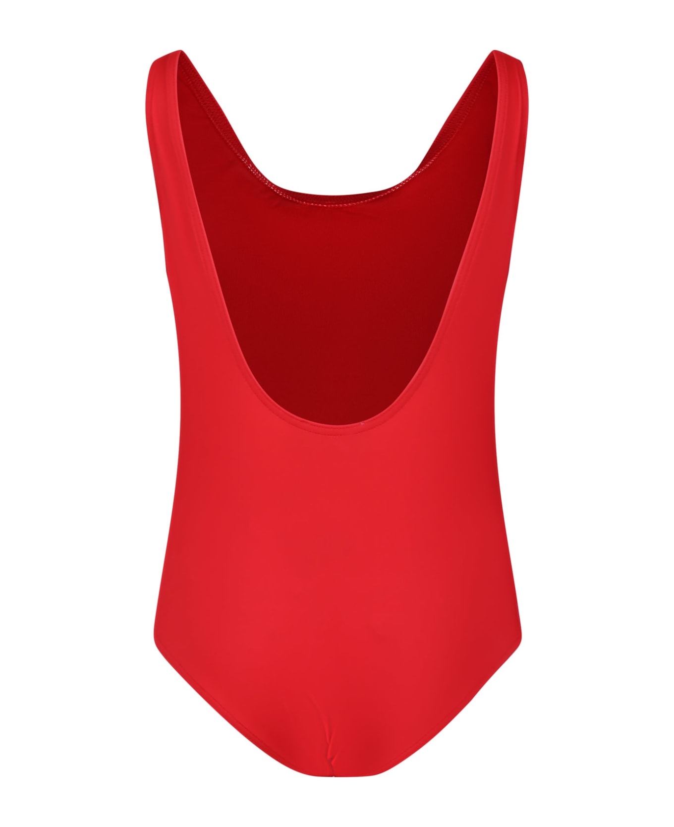 Moschino Red One-piece Swimsuit For Girl With Logo - RED 水着