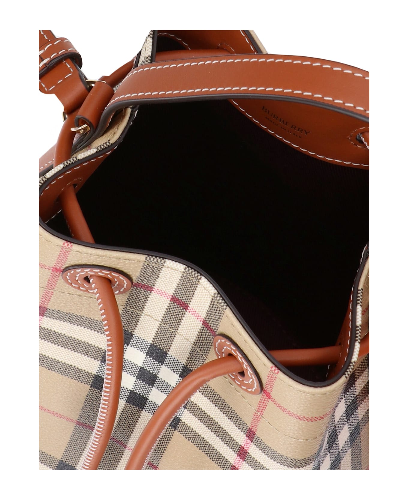 Burberry "tb" Mini Bucket Bag - Brown