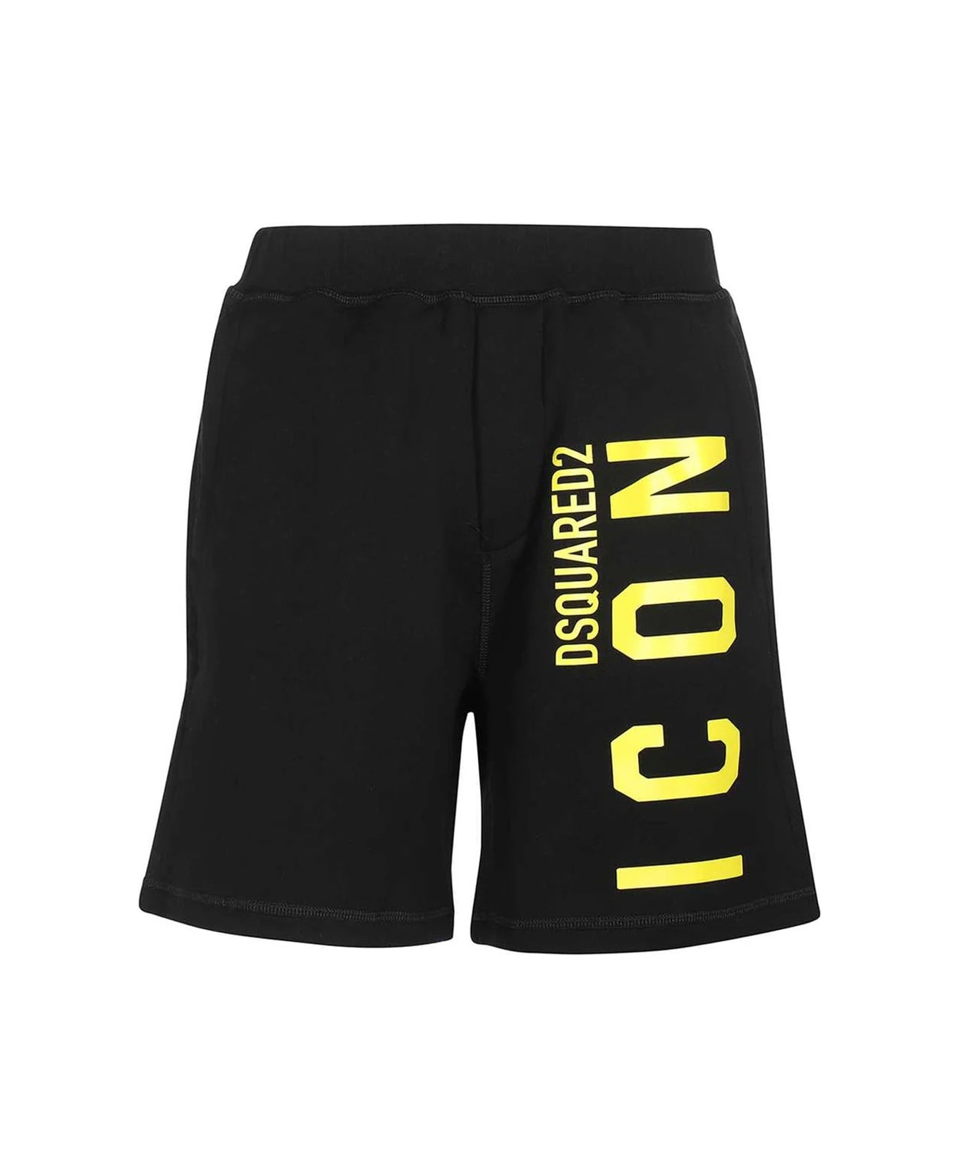 Dsquared2 Cotton Logo Shorts - Black