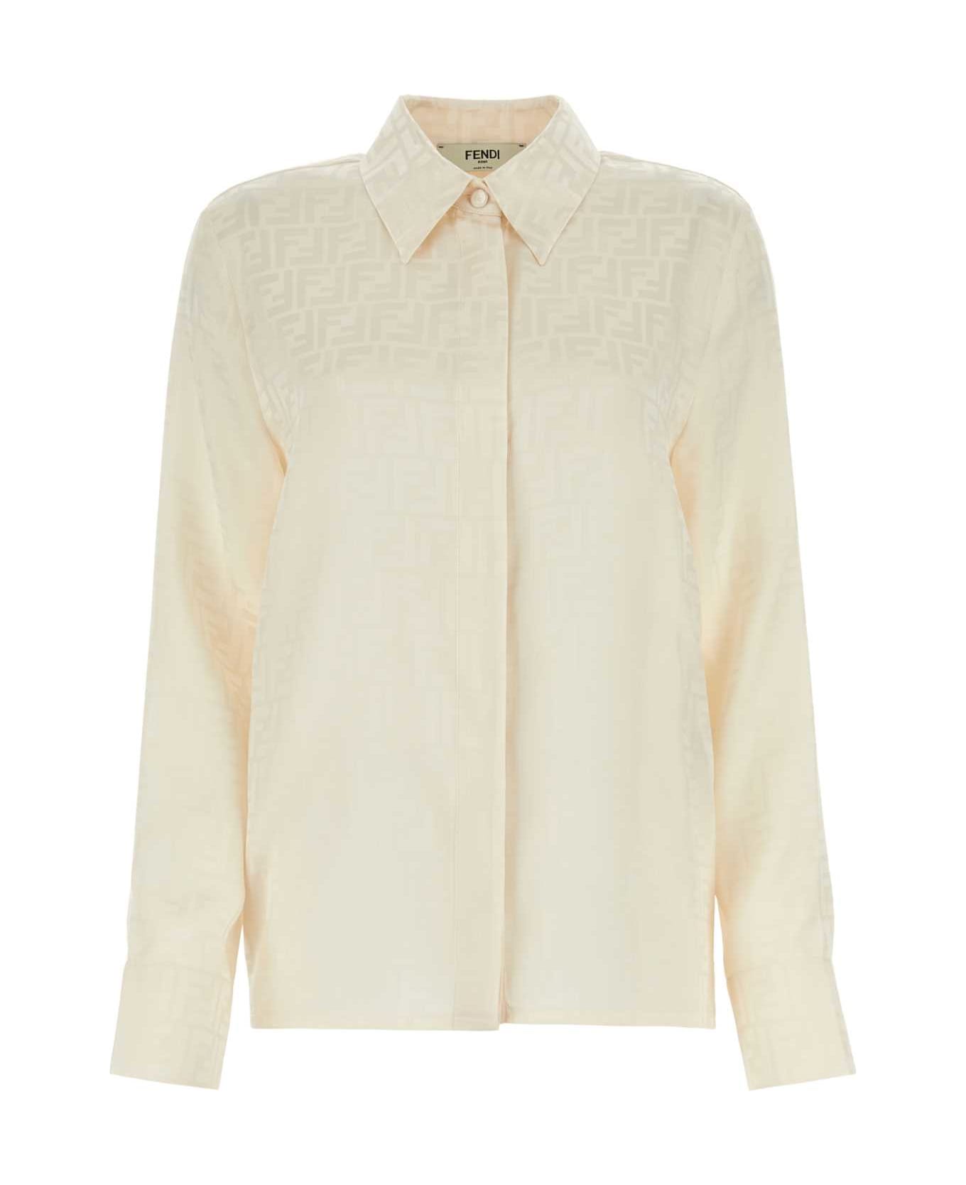 Fendi Ivory Silk Shirt - WHITE
