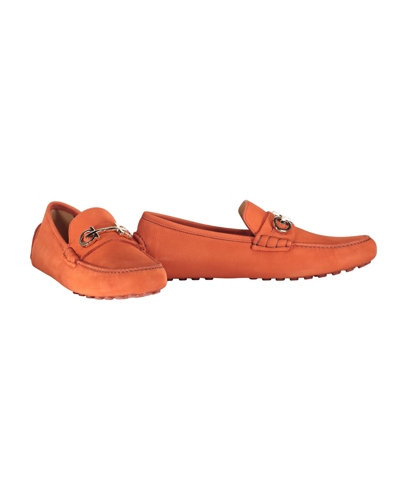 Ferragamo Leather Loafers - Orange