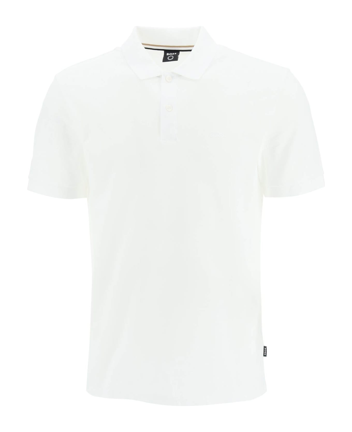 Hugo Boss Organic Cotton Pallas Polo Shirt - WHITE (White)