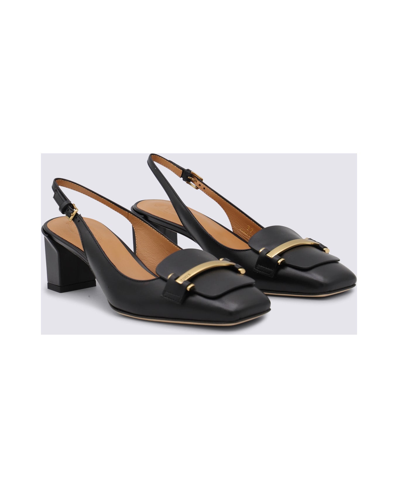 Tod's Black Leather Pumps - Black