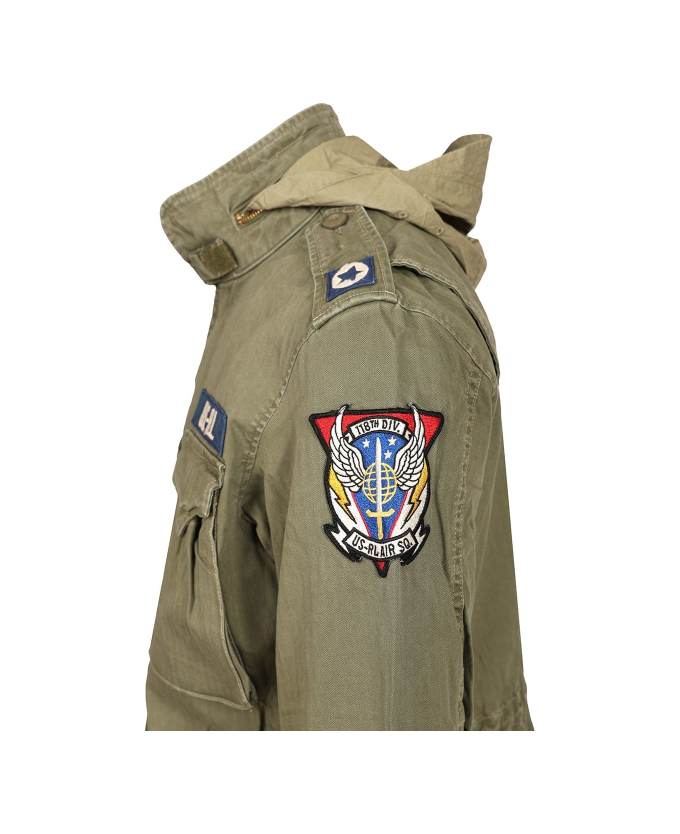 Ralph Lauren Cotton Jacket - OLIVE MOUNTAIN W/ PATCHES
