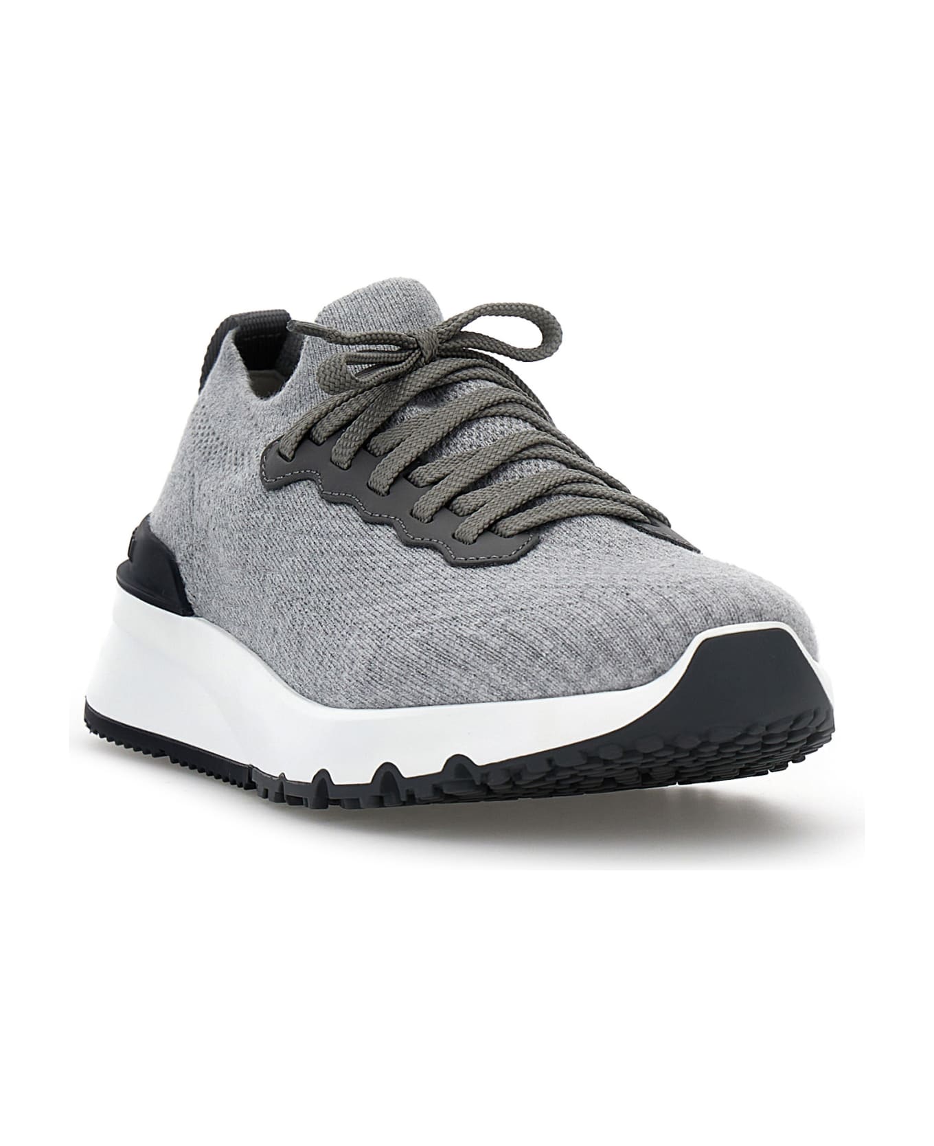 Brunello Cucinelli Knitted Sneakers - Gray