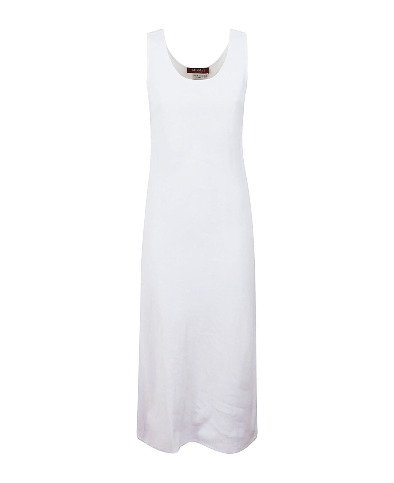Max Mara Studio U-neck Sleeveless Dress - Bianco