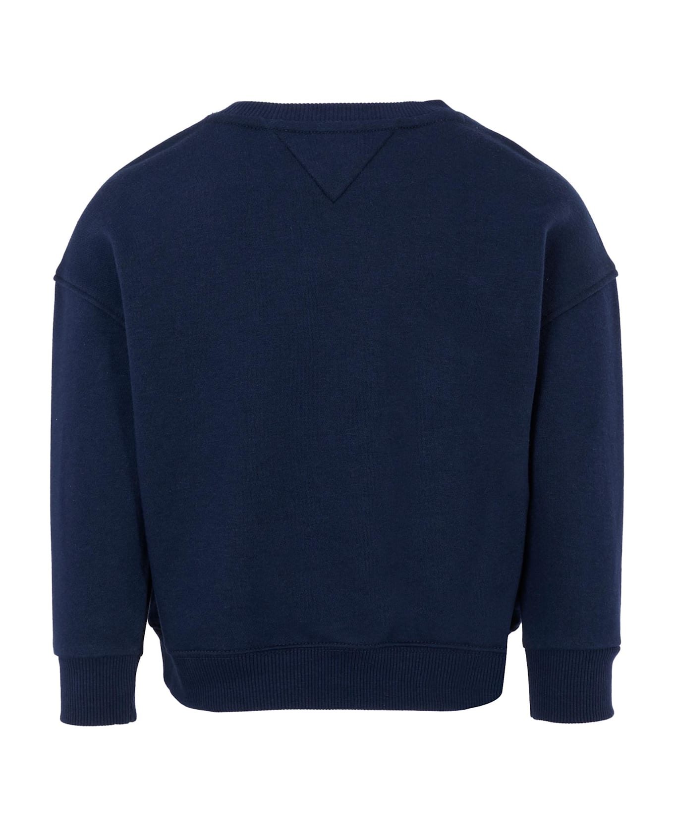 Tommy Hilfiger Blue Sweatshirt For Girl With Silver Logo - Blue