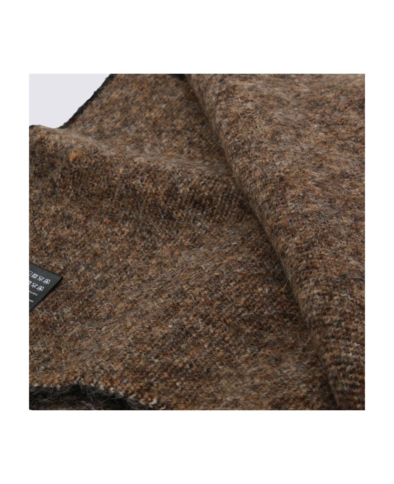 Anine Bing Leopard Wool Scarf - Brown