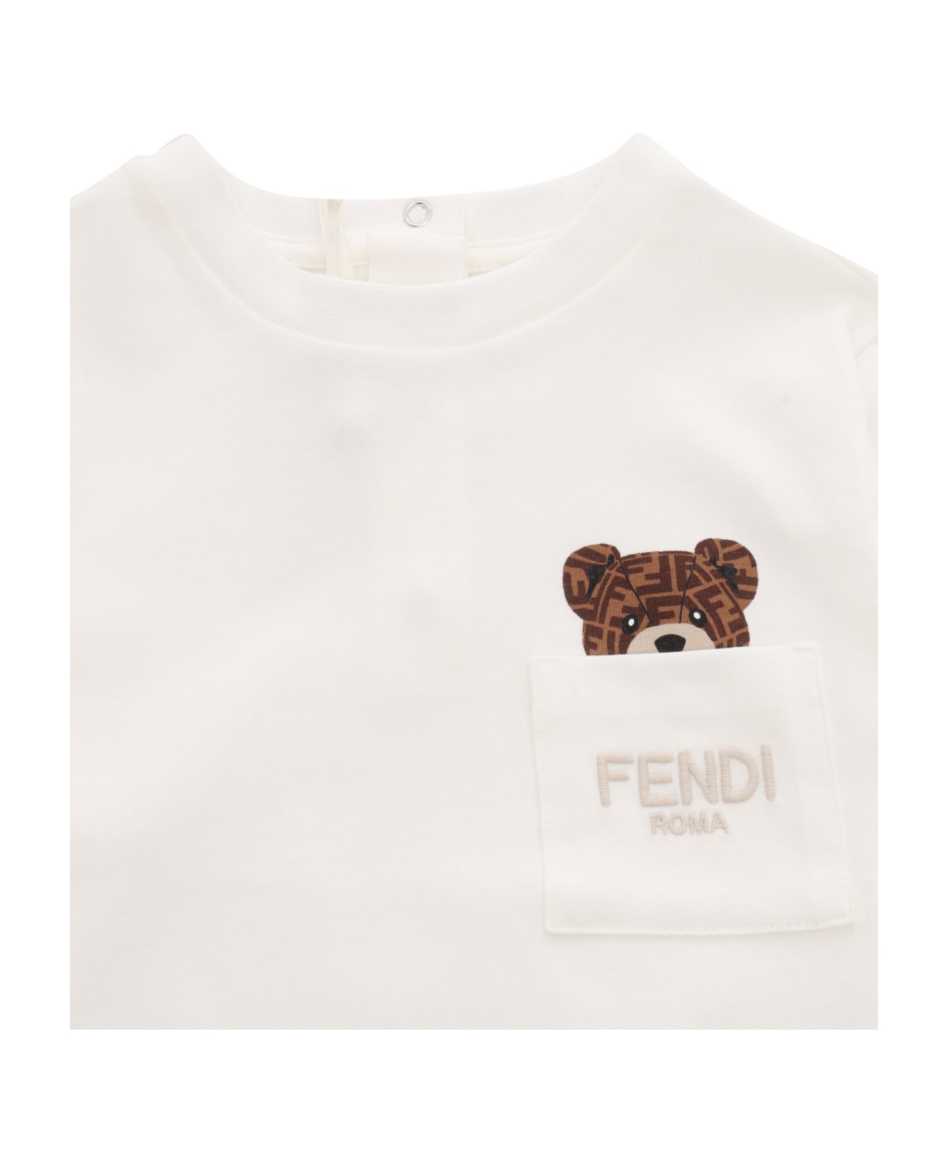 Fendi Jersey Stretch T-shirt - WHITE