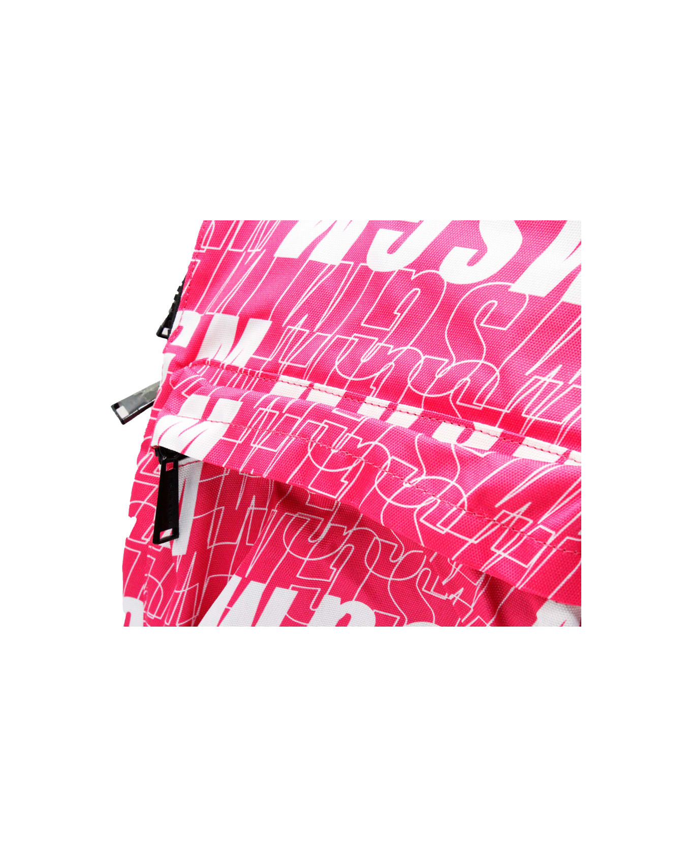 MSGM Backpack With Lettering - Fucsia
