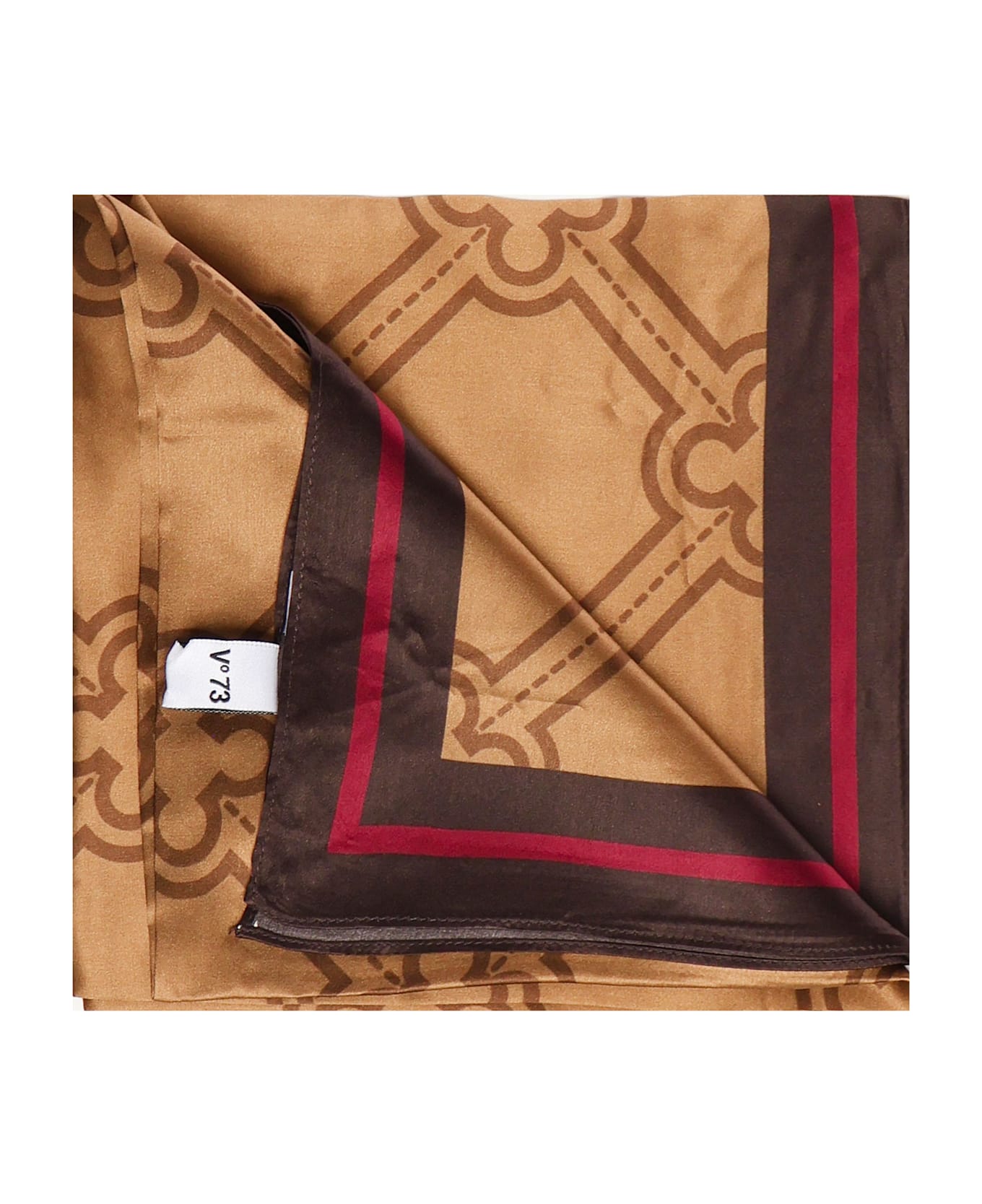 V73 Iris Foulard In Silk - Beige