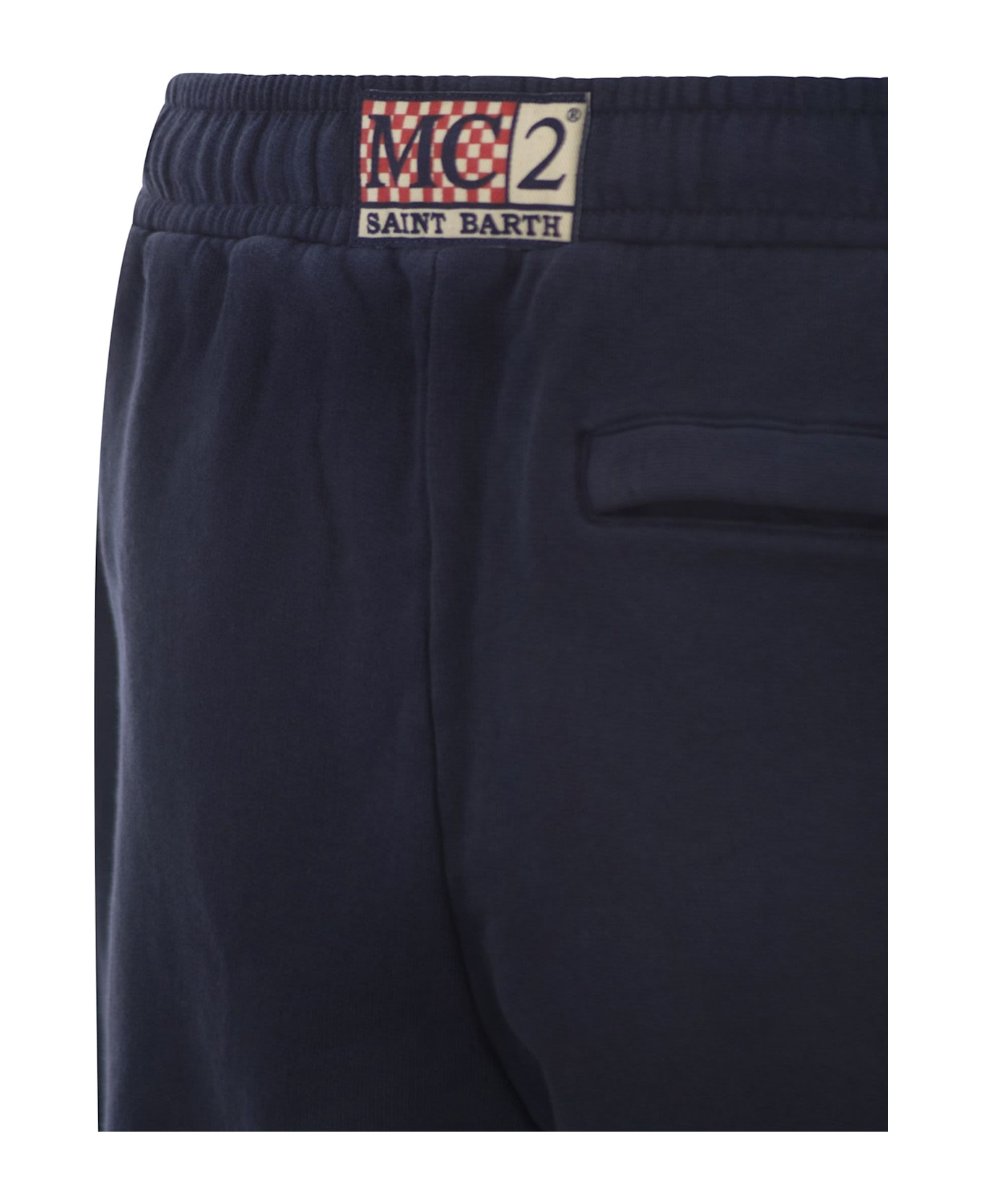 MC2 Saint Barth Randle - Cotton Fleece Bermuda Shorts - Blue