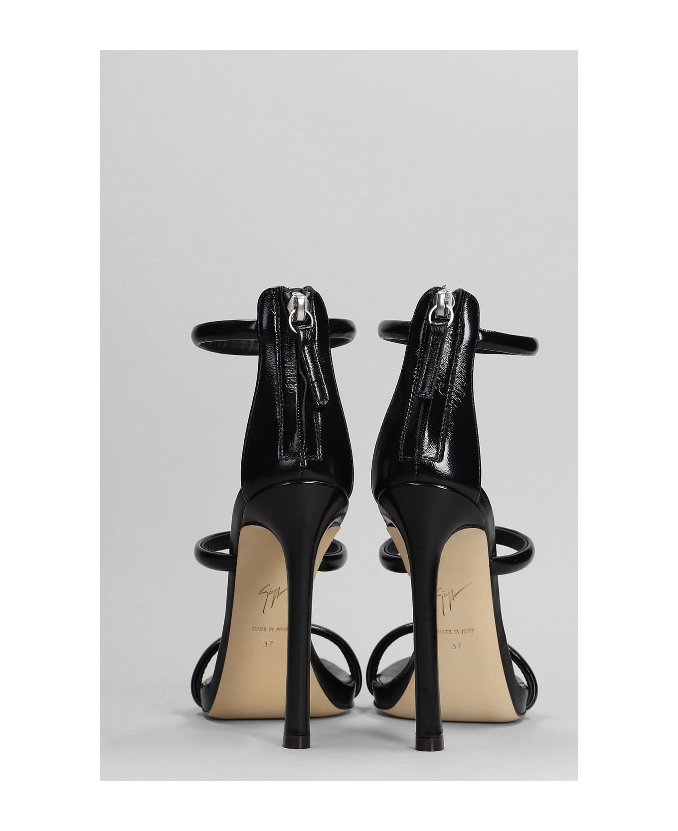 Giuseppe Zanotti Harmony Sandals In Black Patent Leather - black