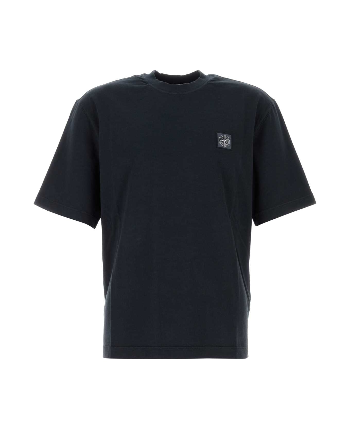 Stone Island Midnight Blue Cotton T-shirt - NAVY シャツ