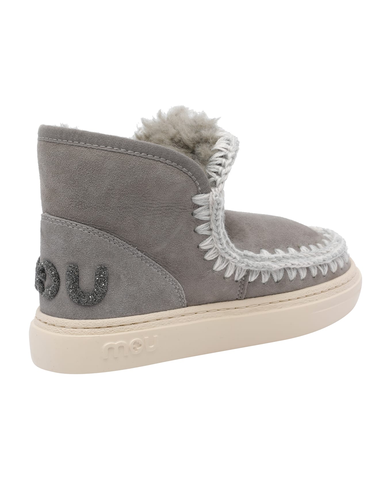 Mou Eskimo Bold Glitter Logo Sneakers - Grey